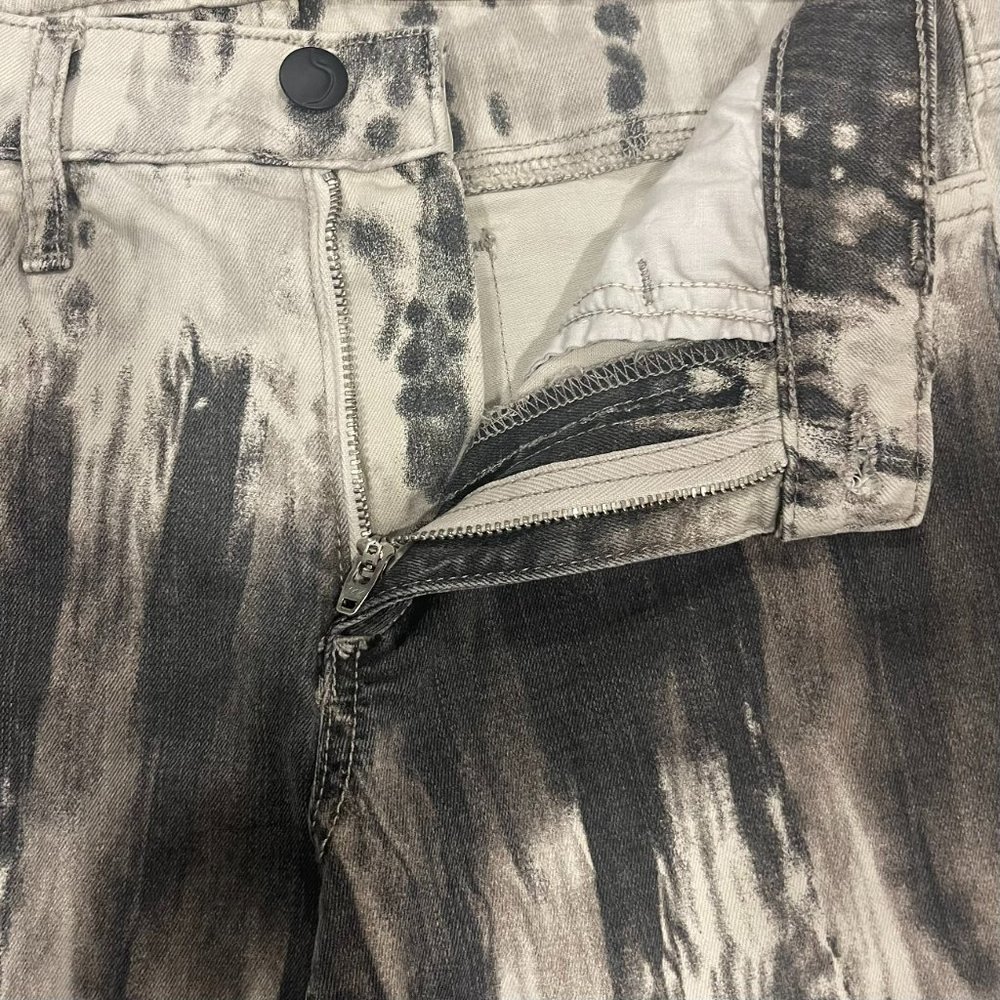 Joe's Jeans Women's Gray Feathered Tie-Dye Skinny High Rise Jeans, Size 26 - Picture 6 of 8